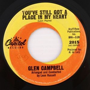 Glen Campbell – By The Time I Get To Phoenix/Place In My Heart 45 rpm 7" Record